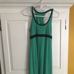 Icebreaker dress, Small, Aqua and dark blue
